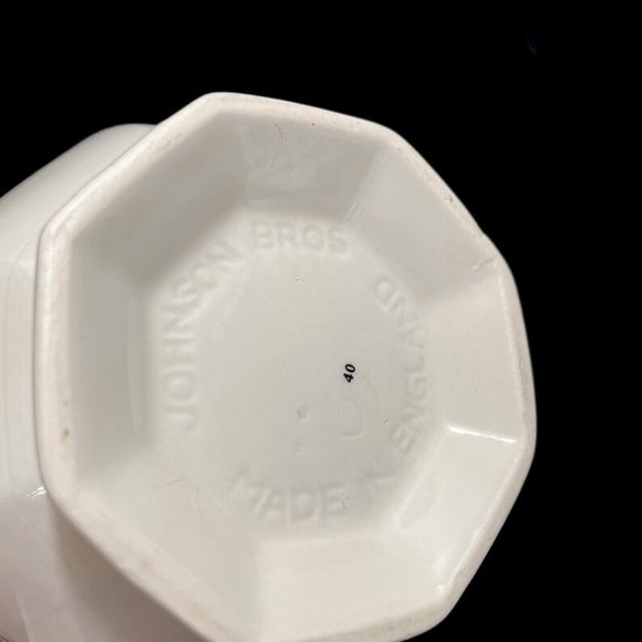 Vintage 1970s Johnson Bros. Persian Gargen Pattern Octogonal Sugar Creamer Set - Picture 8 of 10